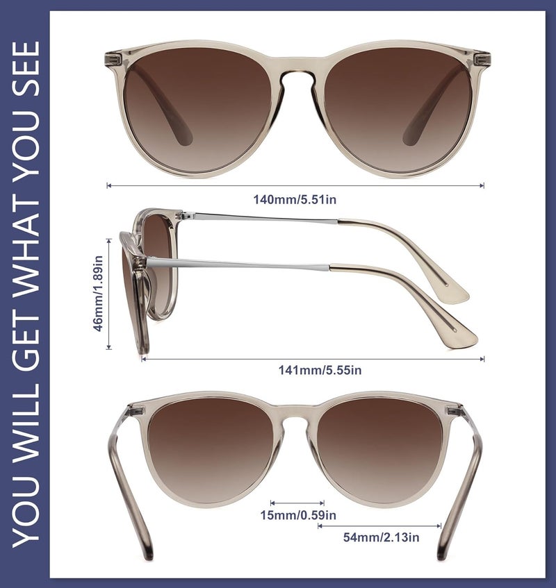WOWSUN Retro sunglasses womens 2024 trendy round classic glasses - Image 5